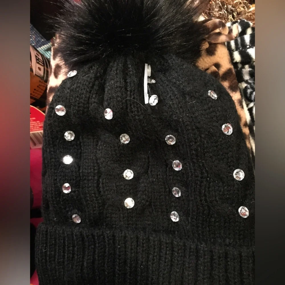Black Rhinestone hat - Picture 4 of 4